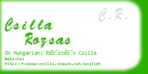 csilla rozsas business card